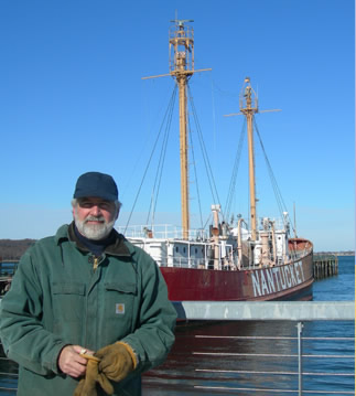 A volunteer preparing to board LV-112 in January 2010